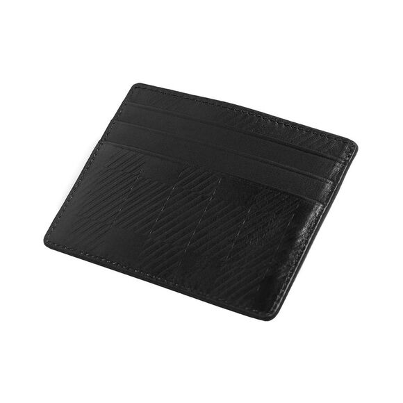 Ted Baker London Mens Perrth House Check Embossed Leather Cardholder Black -NWT - Picture 2 of 3